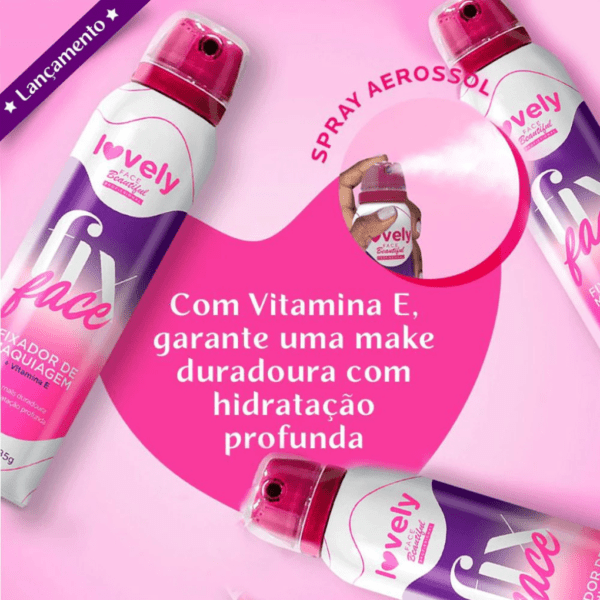 fixador de maquiagem fix face lovely face beautiful