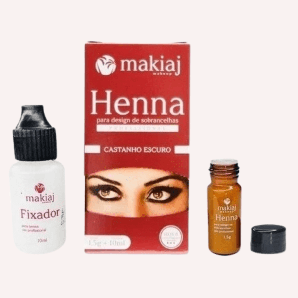 henna p/ sobrancelha castanho escuro