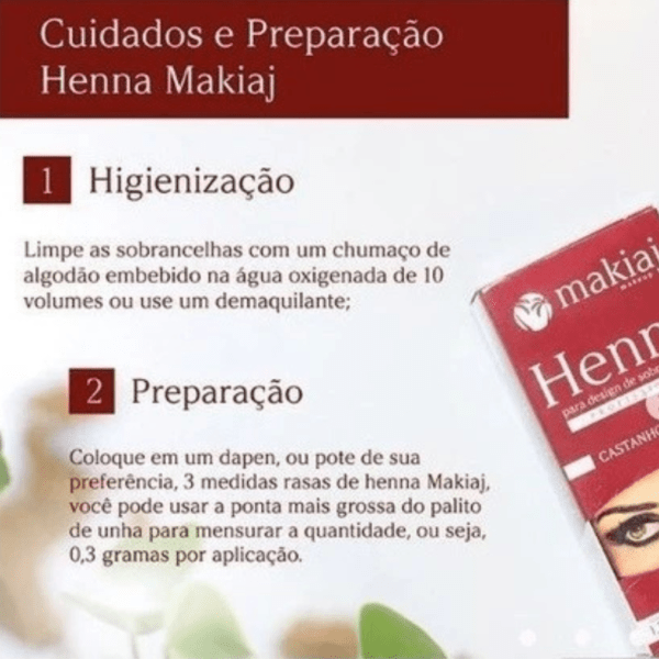 henna p/ sobrancelha castanho escuro