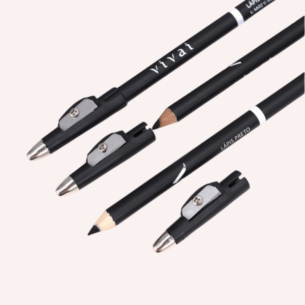 lápis preto para olhos com apontador vivai