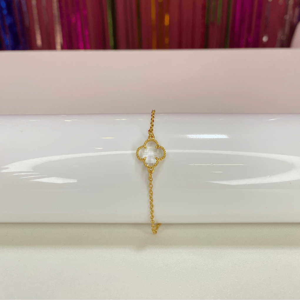 pulseira trevo (cristal)