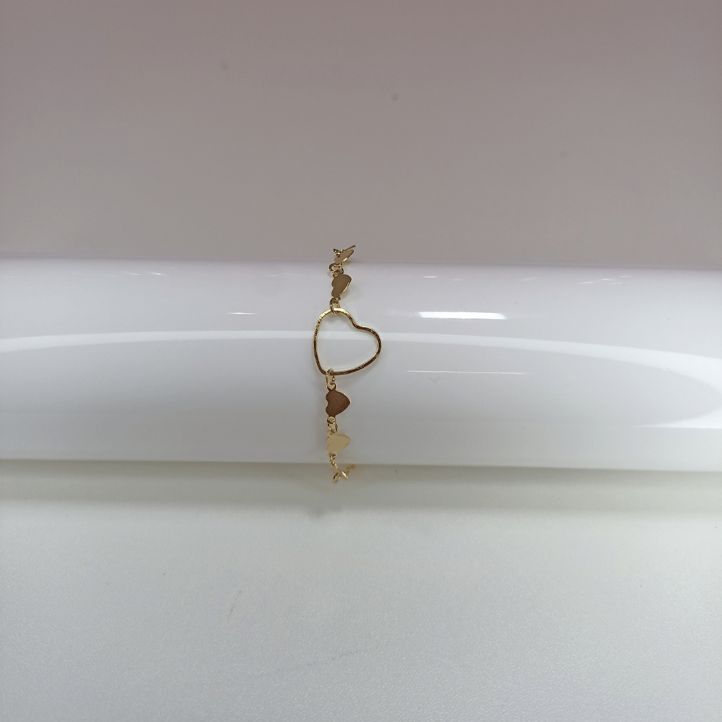 pulseira coração grandes e pequenos