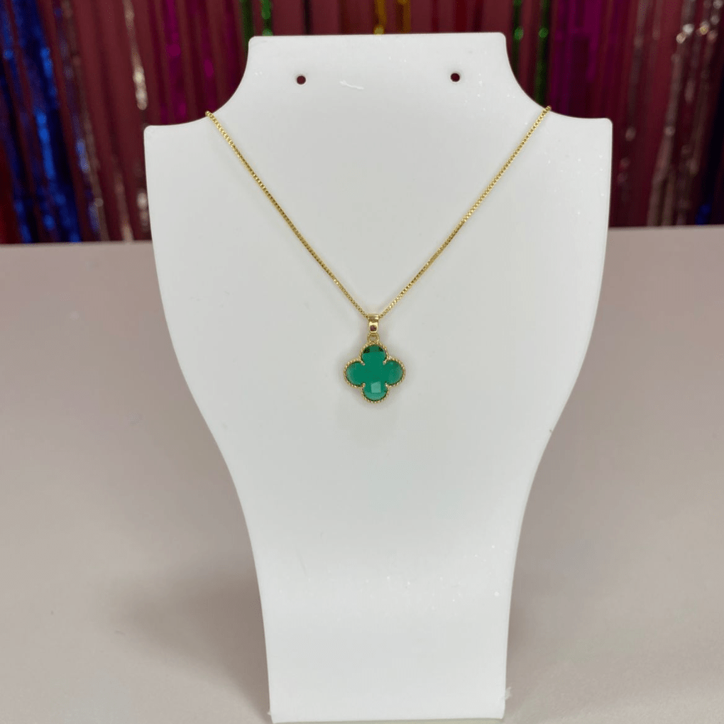 colar trevo (verde)