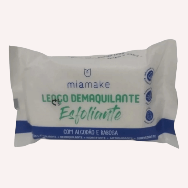 lenço demaquilante esfoliante mia make