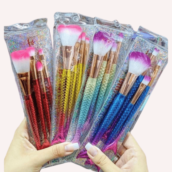 Kit 4 Pincéis para Maquiagem Sereia - Imagem 3