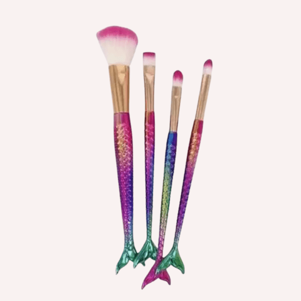 Kit 4 Pincéis para Maquiagem Sereia