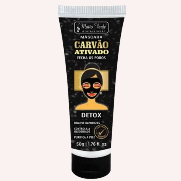 máscara facial bisnaga carvão ativado matto verde