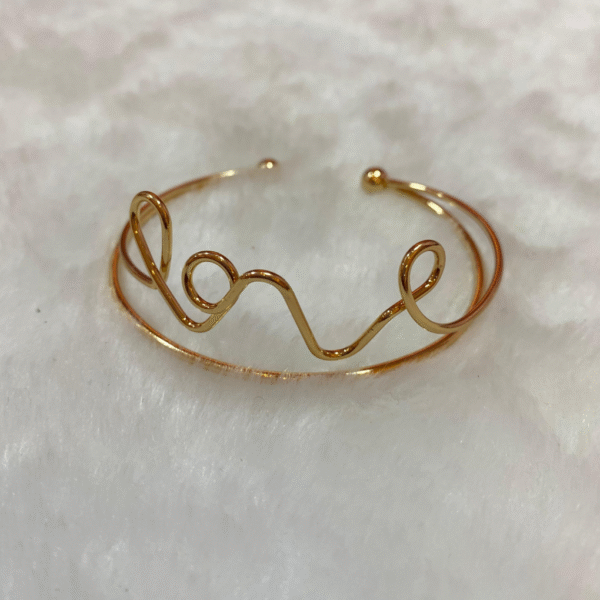 bracelete love dourado