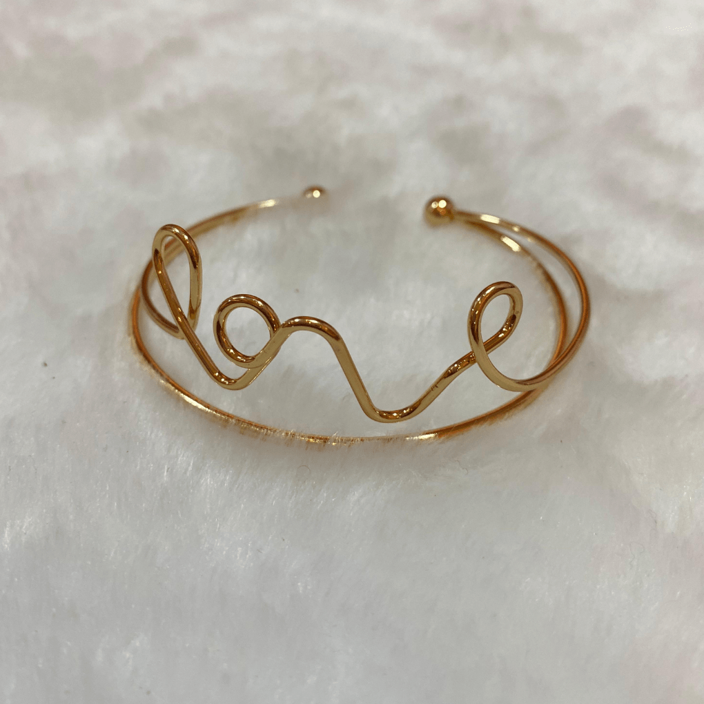 bracelete love dourado