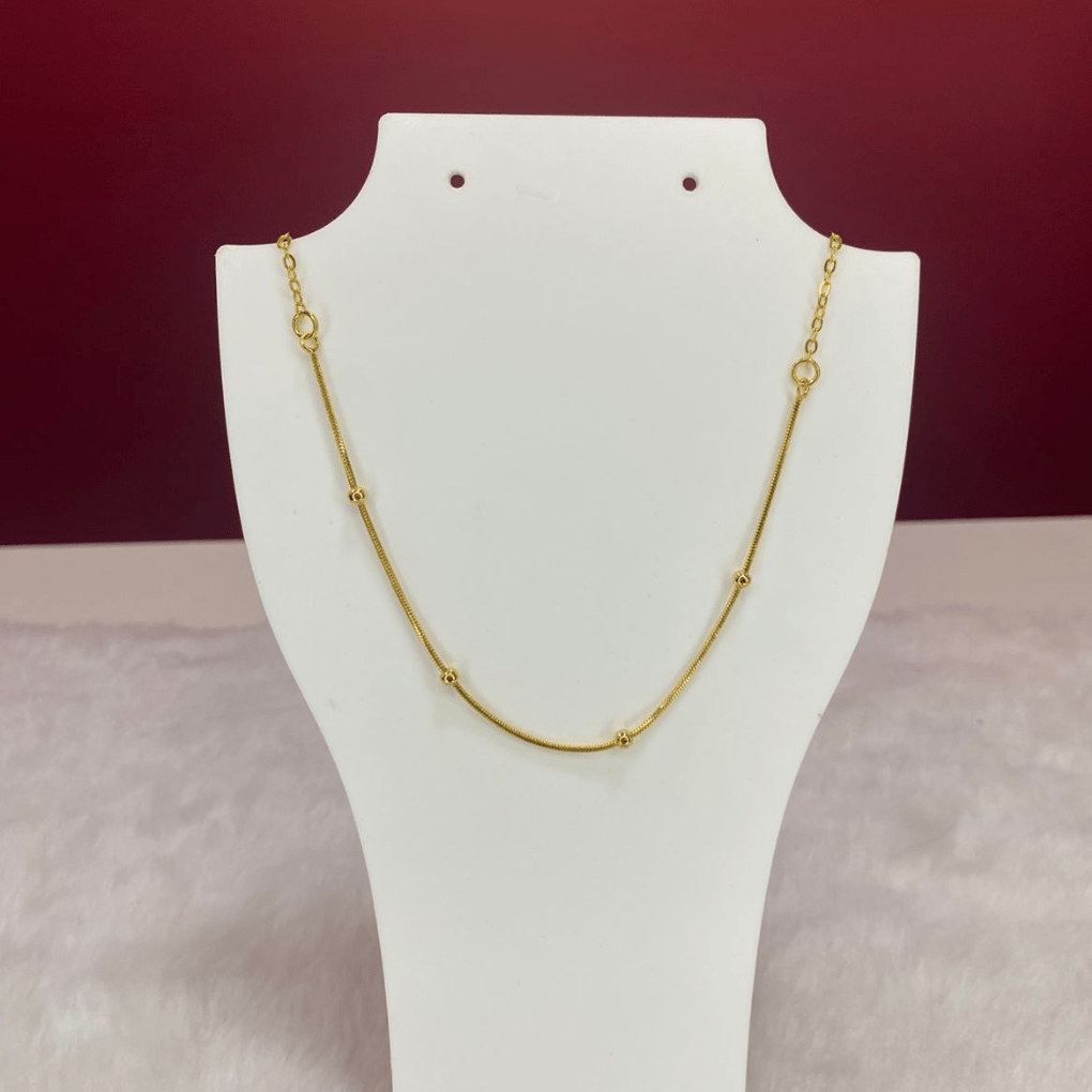 colar chocker pontinhos dourado