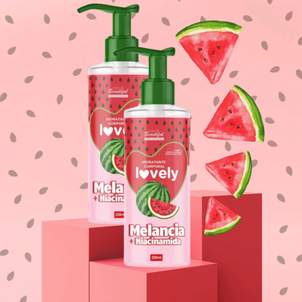 hidratante corporal lovely melancia com colágeno face beautiful