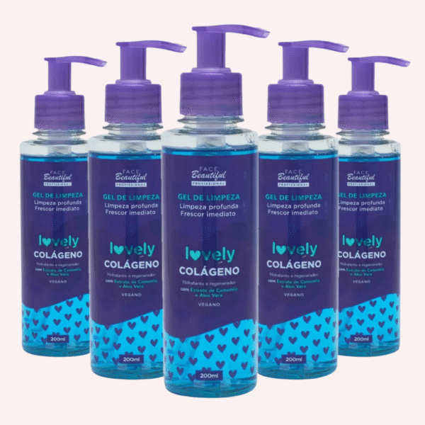 gel de limpeza profunda lovely colágeno face beautiful