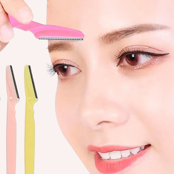 kit com 3 navalhas para sobrancelha eyebrow razon