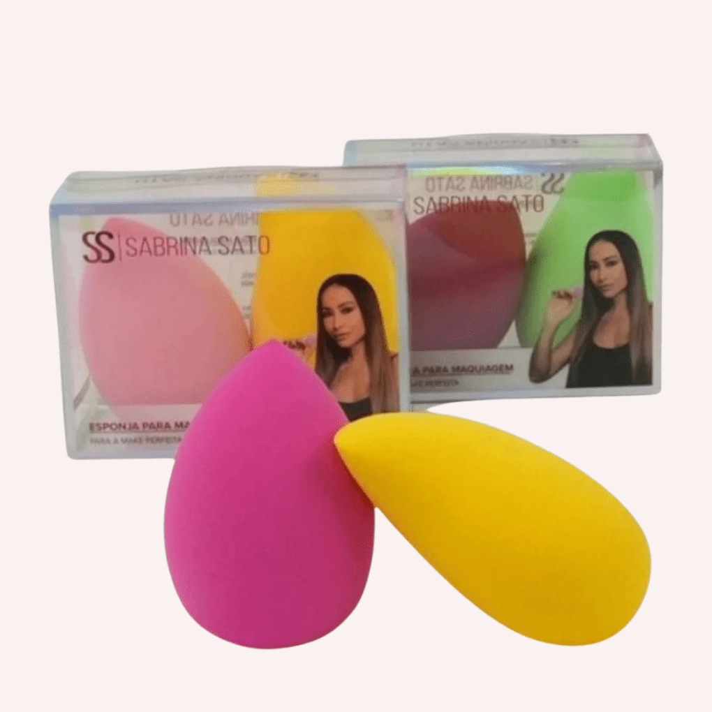kit com 2 esponjas de maquiagem sabrina sato