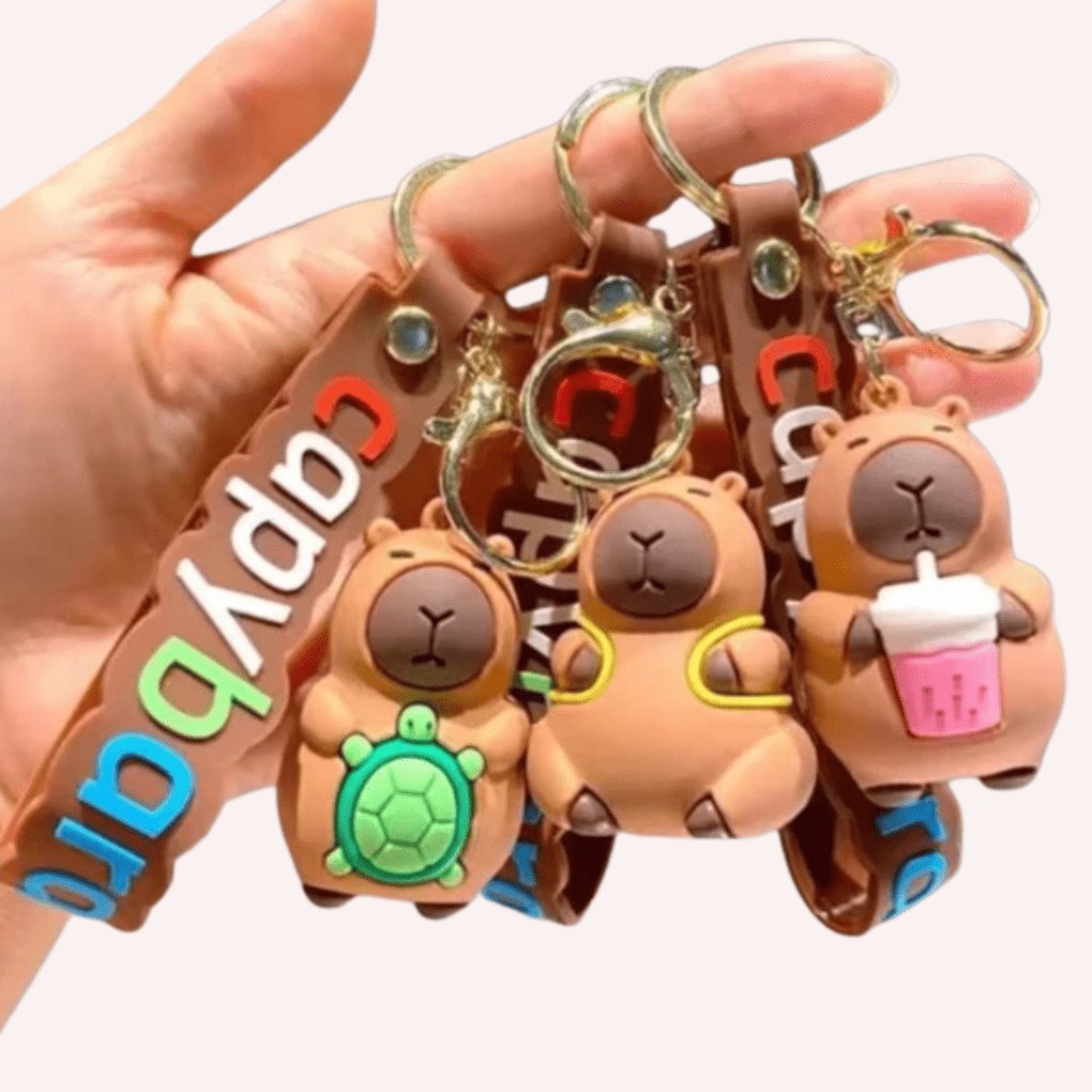 chaveiros emborrachado premium capivara capybara