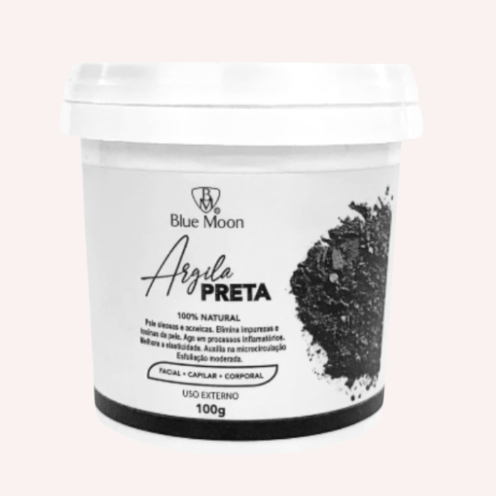 argila preta facial e capilar blue moon