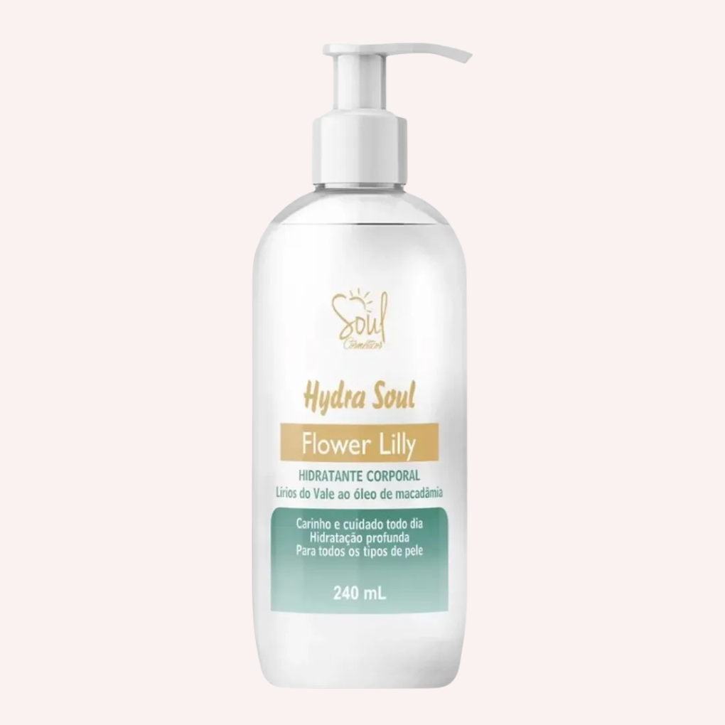 hidratante corporal hydra soul flower lilly soul cosméticos