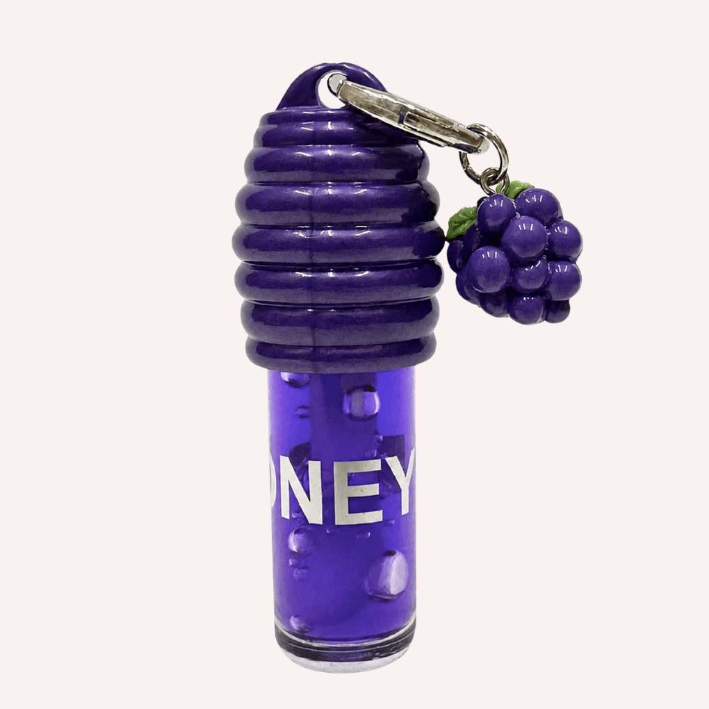 gloss labial purple sweet de uva com chaveiro