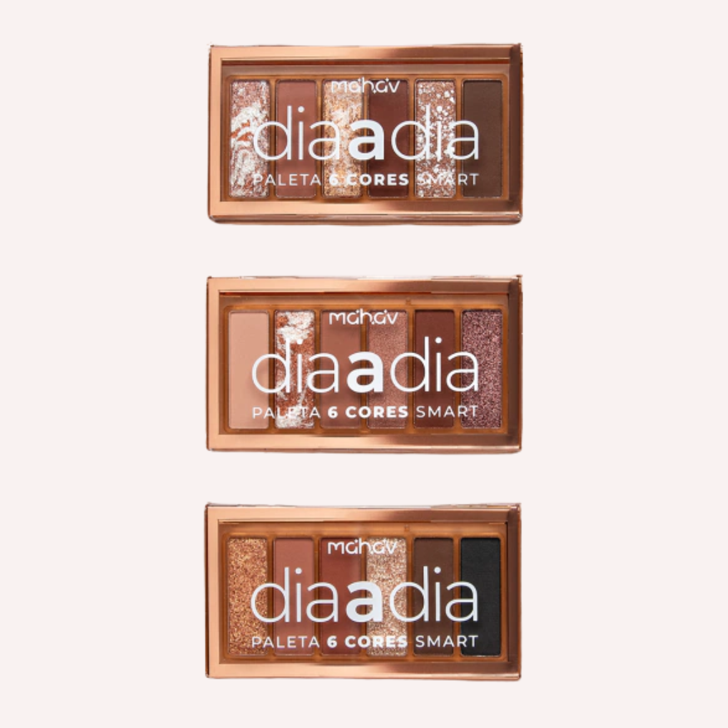 paleta de sombras 6 cores smart dia a dia mahav