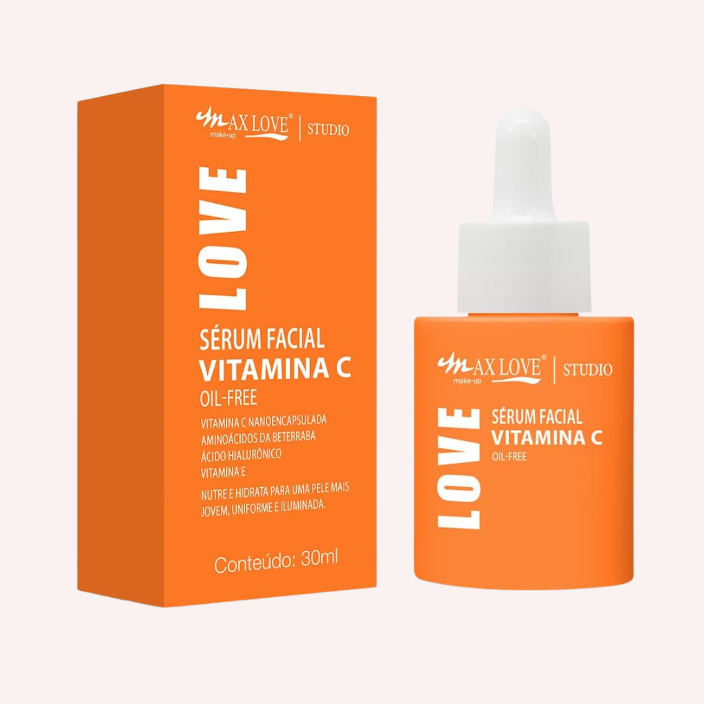 sérum facial vitamina c antioxidante previne envelhecimento max love
