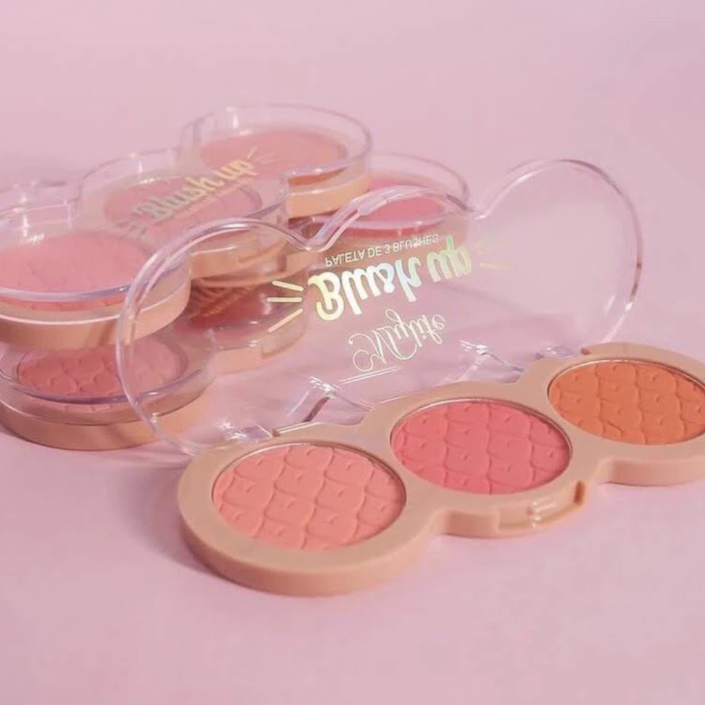 paleta de blush 3 tons blush up
